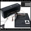 XL Oversized Gold Tear Drop Shape Officer Metal Rim Clear Lens Fashion Glasses