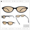Womens Micro Oval Snug Dad Fashion Thin Plastic Sunglasses