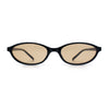 Womens Micro Oval Snug Dad Fashion Thin Plastic Sunglasses