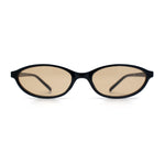 Womens Micro Oval Snug Dad Fashion Thin Plastic Sunglasses