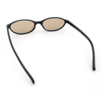 Womens Micro Oval Snug Dad Fashion Thin Plastic Sunglasses