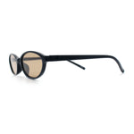 Womens Micro Oval Snug Dad Fashion Thin Plastic Sunglasses