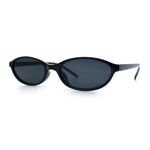 Womens Micro Oval Snug Dad Fashion Thin Plastic Sunglasses