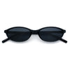 Womens Micro Oval Snug Dad Fashion Thin Plastic Sunglasses
