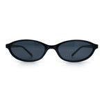 Womens Micro Oval Snug Dad Fashion Thin Plastic Sunglasses