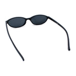 Womens Micro Oval Snug Dad Fashion Thin Plastic Sunglasses
