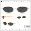 Womens Micro Oval Snug Dad Fashion Thin Plastic Sunglasses