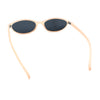 Womens Micro Oval Snug Dad Fashion Thin Plastic Sunglasses