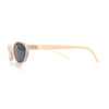 Womens Micro Oval Snug Dad Fashion Thin Plastic Sunglasses
