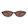 Womens Micro Oval Snug Dad Fashion Thin Plastic Sunglasses