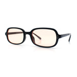 Womens Rectangular Snug Dad Fashion Thin Plastic Sunglasses