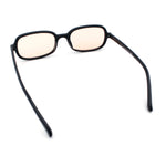 Womens Rectangular Snug Dad Fashion Thin Plastic Sunglasses