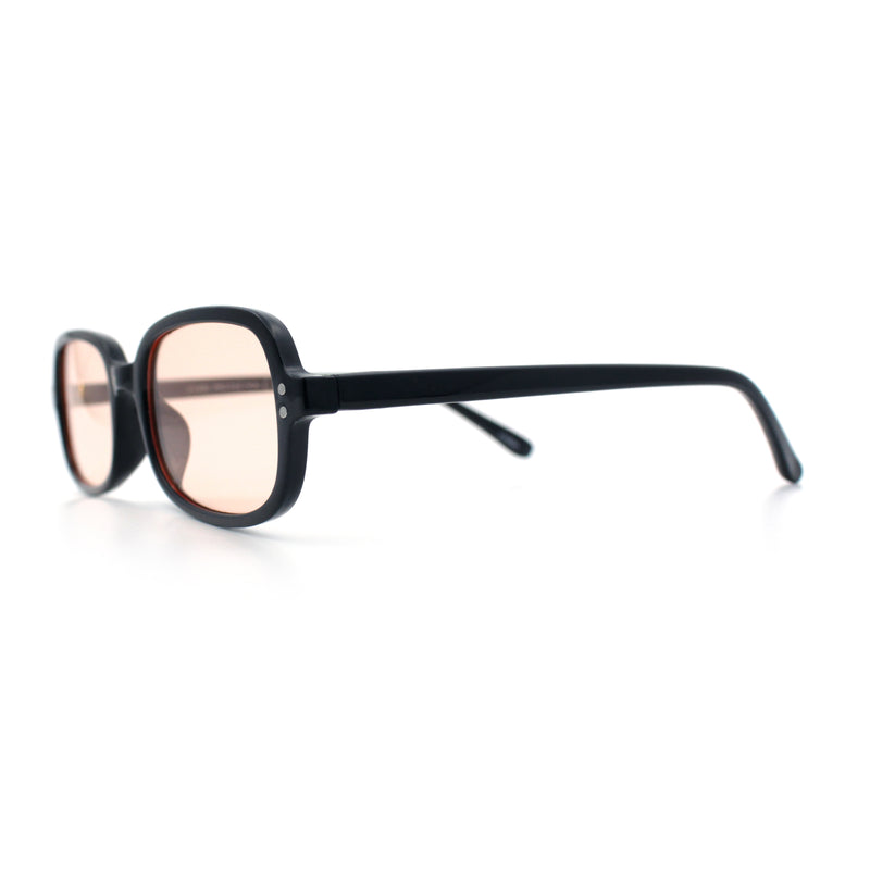 Womens Rectangular Snug Dad Fashion Thin Plastic Sunglasses