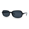 Womens Rectangular Snug Dad Fashion Thin Plastic Sunglasses