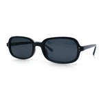 Womens Rectangular Snug Dad Fashion Thin Plastic Sunglasses