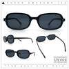 Womens Rectangular Snug Dad Fashion Thin Plastic Sunglasses