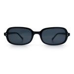 Womens Rectangular Snug Dad Fashion Thin Plastic Sunglasses