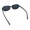 Womens Rectangular Snug Dad Fashion Thin Plastic Sunglasses