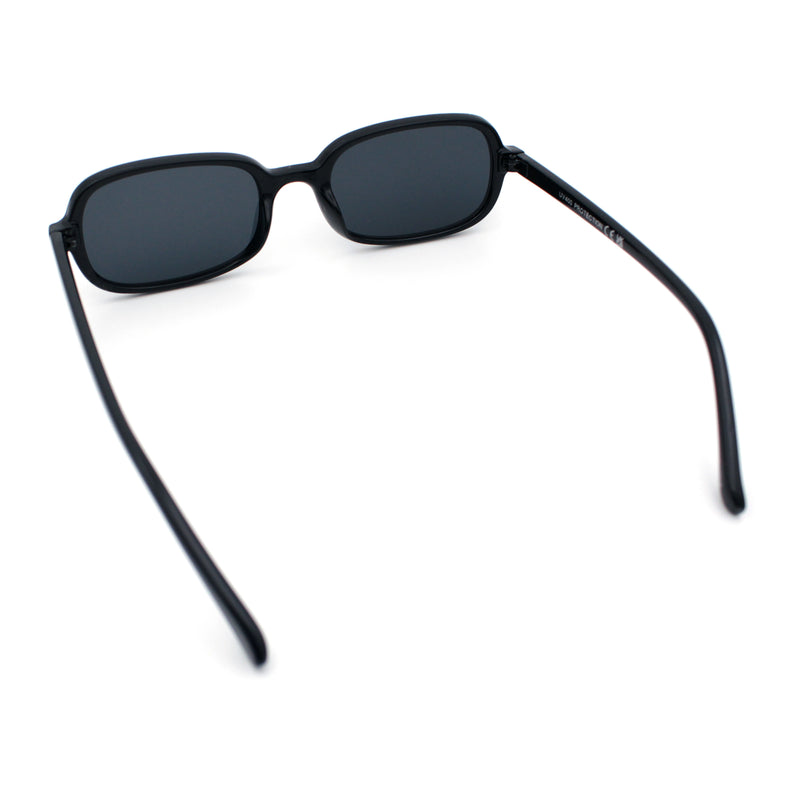 Womens Rectangular Snug Dad Fashion Thin Plastic Sunglasses