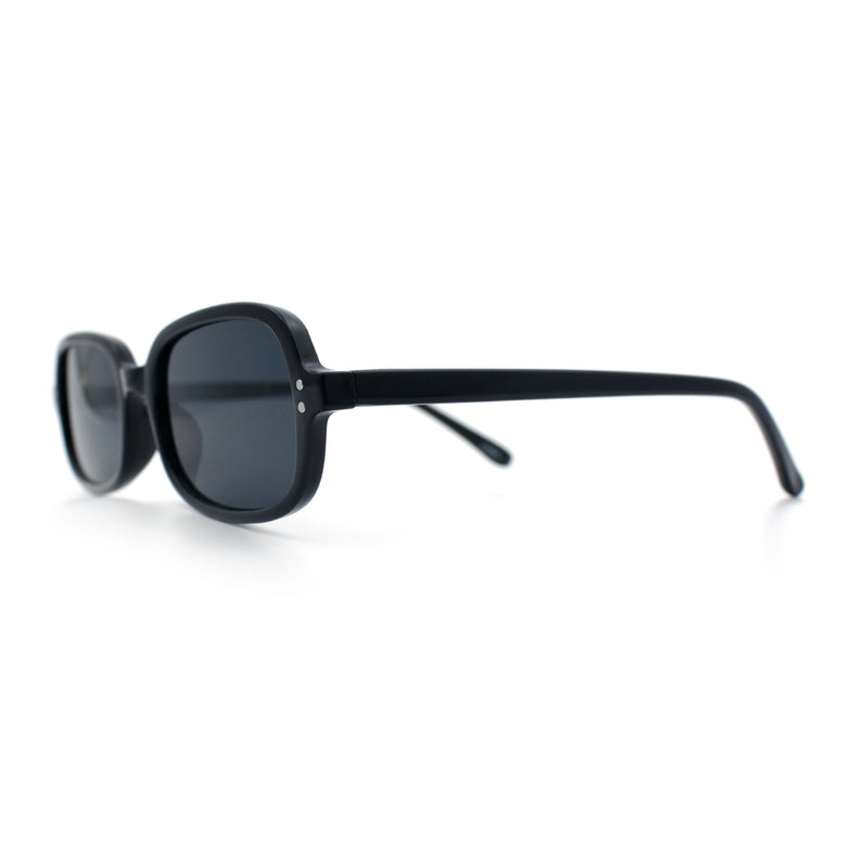 Womens Rectangular Snug Dad Fashion Thin Plastic Sunglasses