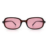 Womens Rectangular Snug Dad Fashion Thin Plastic Sunglasses