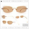 Womens Rectangular Snug Dad Fashion Thin Plastic Sunglasses