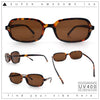 Womens Rectangular Snug Dad Fashion Thin Plastic Sunglasses