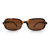 Womens Rectangular Snug Dad Fashion Thin Plastic Sunglasses