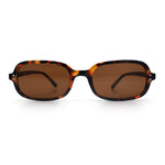 Womens Rectangular Snug Dad Fashion Thin Plastic Sunglasses