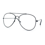 Iconic Tear Drop Shape Air Force Officer Metal Rim Cop Clear Lens Glasses