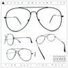 Iconic Tear Drop Shape Air Force Officer Metal Rim Cop Clear Lens Glasses