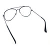 Iconic Tear Drop Shape Air Force Officer Metal Rim Cop Clear Lens Glasses