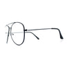 Iconic Tear Drop Shape Air Force Officer Metal Rim Cop Clear Lens Glasses