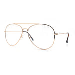 Iconic Tear Drop Shape Air Force Officer Metal Rim Cop Clear Lens Glasses