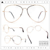 Iconic Tear Drop Shape Air Force Officer Metal Rim Cop Clear Lens Glasses