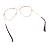 Iconic Tear Drop Shape Air Force Officer Metal Rim Cop Clear Lens Glasses