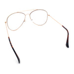 Iconic Tear Drop Shape Air Force Officer Metal Rim Cop Clear Lens Glasses
