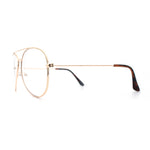 Iconic Tear Drop Shape Air Force Officer Metal Rim Cop Clear Lens Glasses