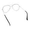 Iconic Tear Drop Shape Air Force Officer Metal Rim Cop Clear Lens Glasses