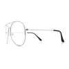 Iconic Tear Drop Shape Air Force Officer Metal Rim Cop Clear Lens Glasses