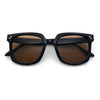 Womens Subtle Heart Metal Stud Horn Rim Plastic Retro Sunglasses