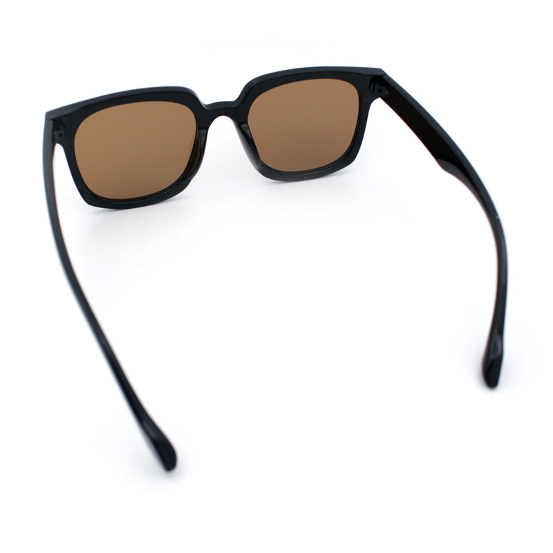 Womens Subtle Heart Metal Stud Horn Rim Plastic Retro Sunglasses