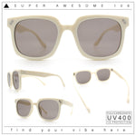 Womens Subtle Heart Metal Stud Horn Rim Plastic Retro Sunglasses