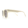 Womens Subtle Heart Metal Stud Horn Rim Plastic Retro Sunglasses