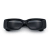 Womens Beveled Rectangle Mod Thick Plastic Fashion Sunglasses