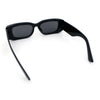 Womens Beveled Rectangle Mod Thick Plastic Fashion Sunglasses