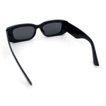 Womens Beveled Rectangle Mod Thick Plastic Fashion Sunglasses