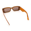 Womens Beveled Rectangle Mod Thick Plastic Fashion Sunglasses