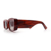 Womens Beveled Rectangle Mod Thick Plastic Fashion Sunglasses