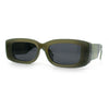Womens Beveled Rectangle Mod Thick Plastic Fashion Sunglasses